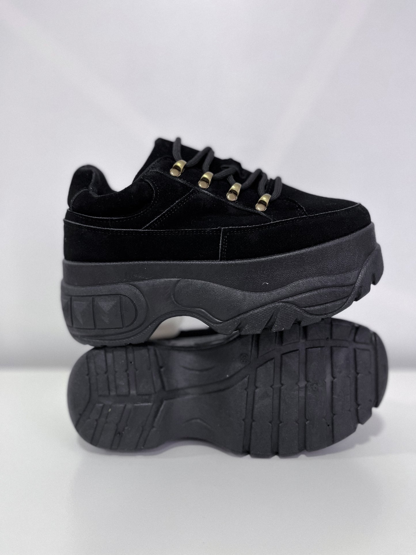 Zapatilla Mujer Plataforma Negra