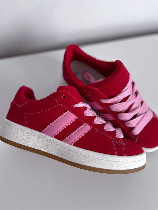 Zapatilla Mujer Rojo Est Campus