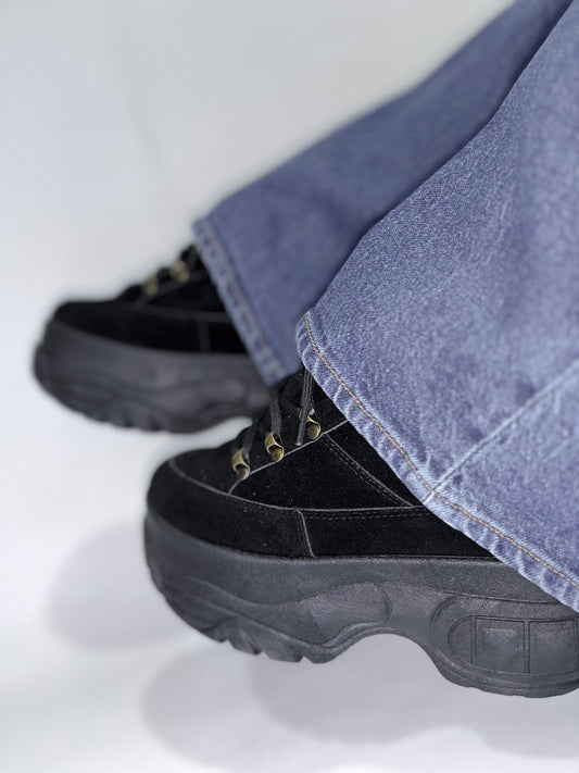 Zapatilla Mujer Plataforma Negra