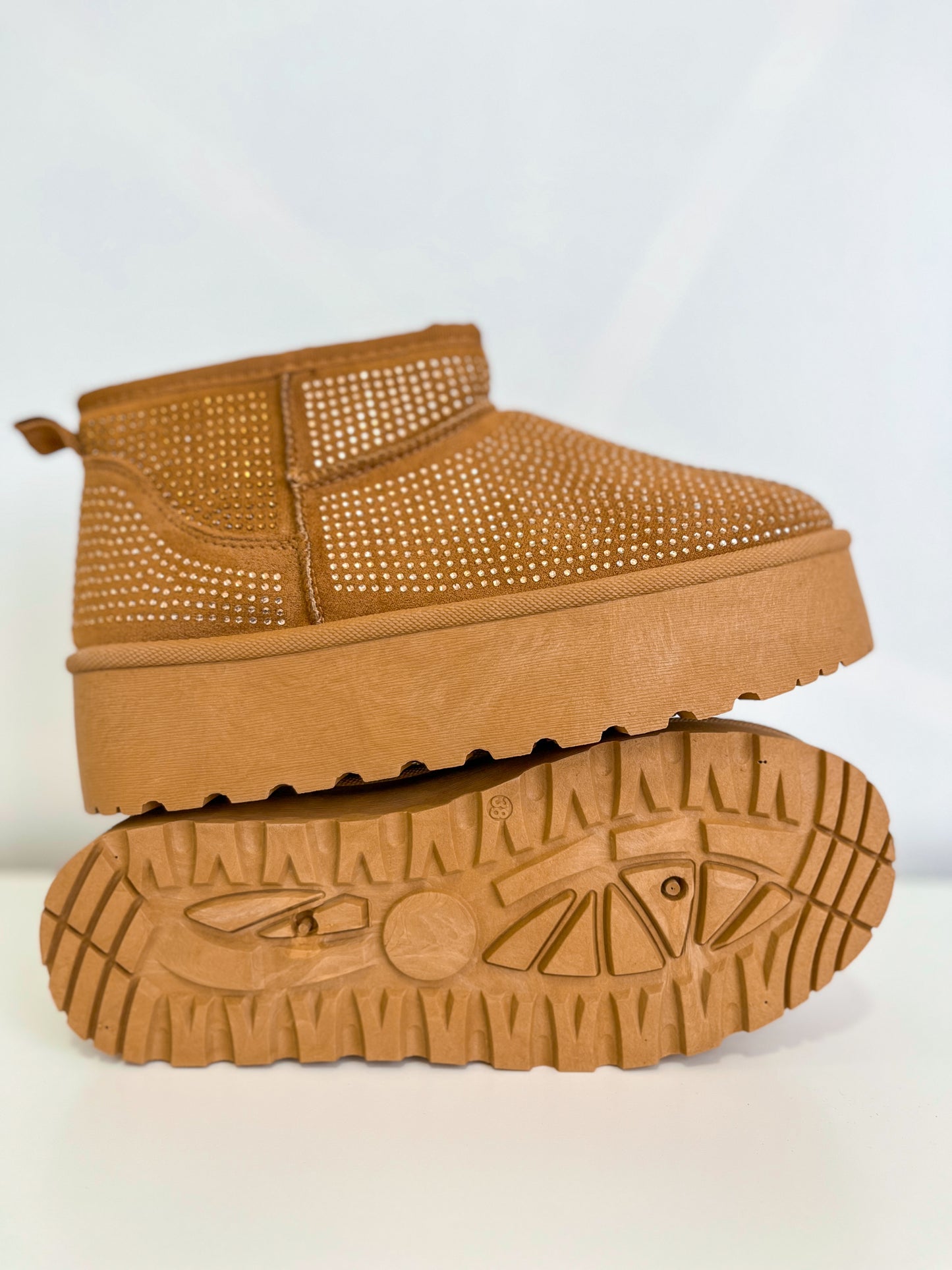Pantubota Con Brillo Camel