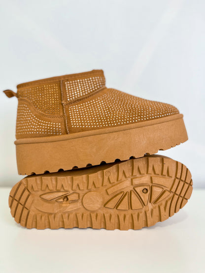 Pantubota Con Brillo Camel