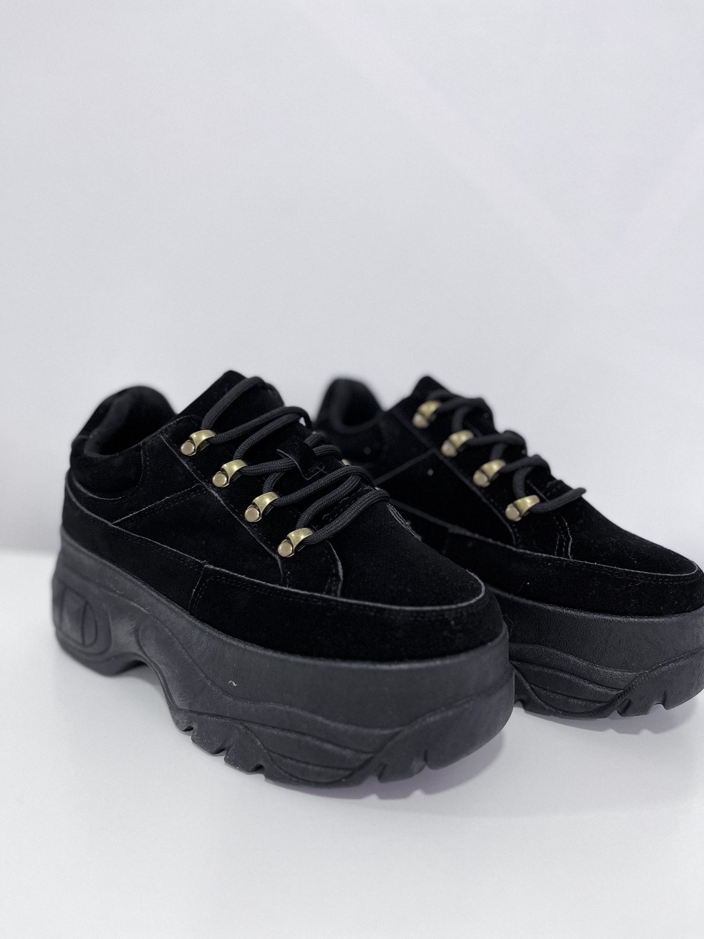 Zapatilla Mujer Plataforma Negra