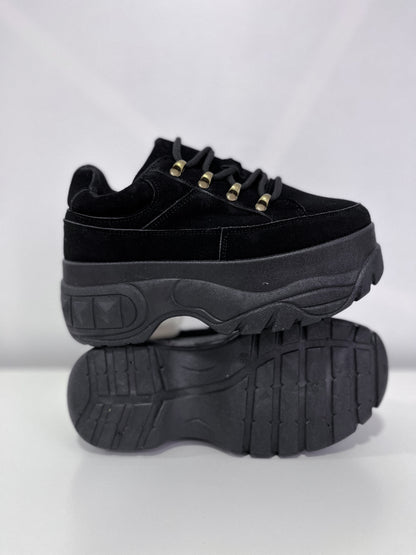 Zapatilla Mujer Plataforma Negra