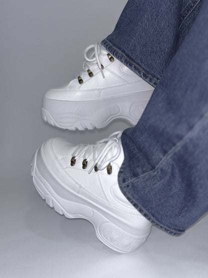 Zapatilla Mujer Plataforma Blanca