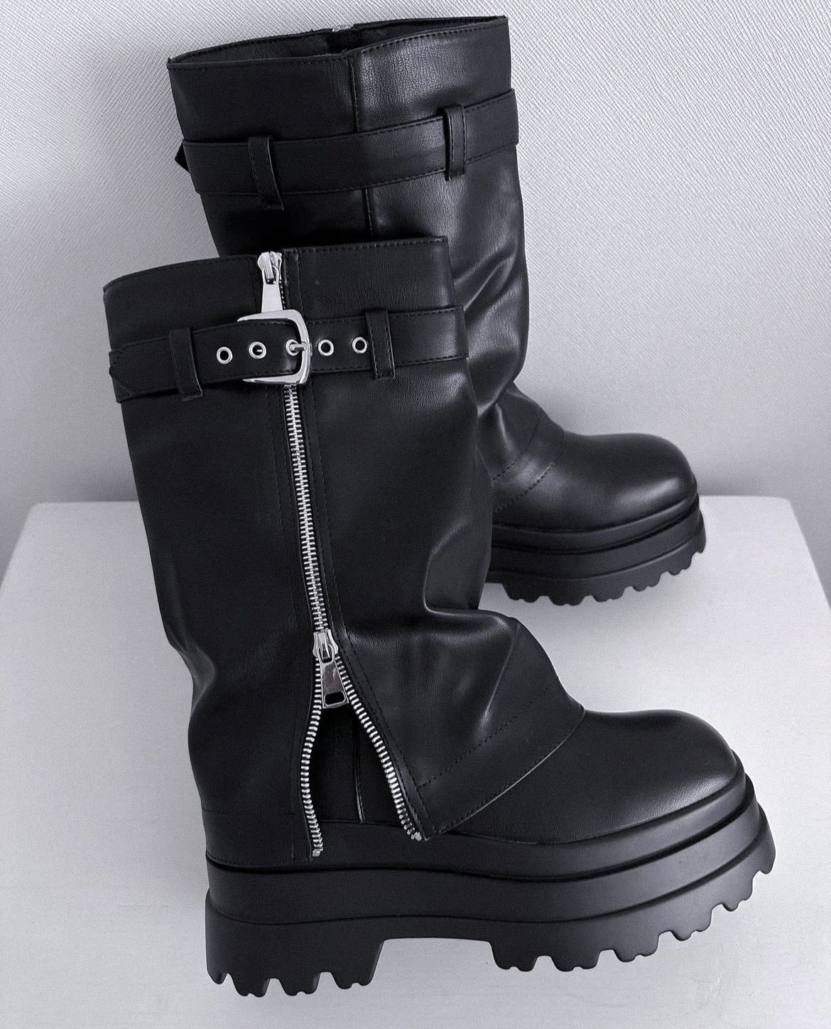 Bota Mujer Y01 Eco Cuero Negro